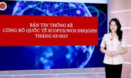 THỐNG KÊ CÔNG BỐ QUỐC TẾ SCOPUS, WEB OF SCIENCE CỦA ĐẠI HỌC QUỐC GIA HÀ NỘI THÁNG 03/2023