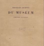 Nouvelles Archives du muséum d'histoire naturelle de Paris. Tome 8