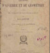Leçons D’ Algéfbre et de gésométrie